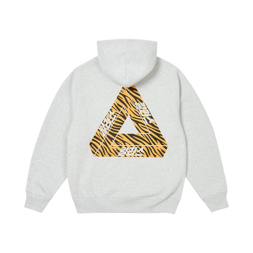 Palace Seoul Korea 24SS Limited Edition Grey Tiger Stripe Hoodie