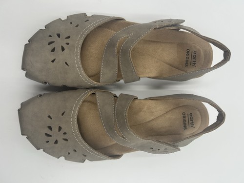 BRENDA ZARO Earth Origins Bosch Brenda Comfort Sandals Taupe SZ 9.5M New Cutout Mary Jane