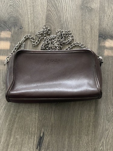 Vintage Coach Brown Leather Shoulder Crossbody Bag No. G9D 9138 NINE WEST STRAP