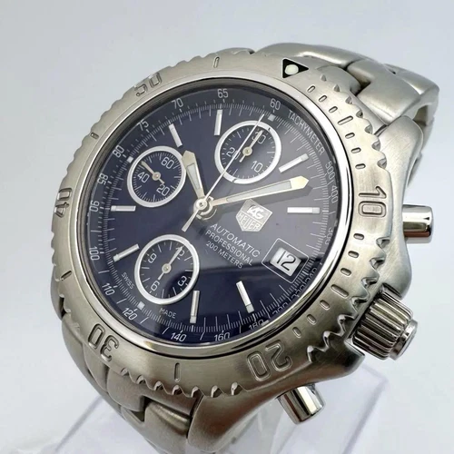 Cronografo TAG HEUER Link CT2110 1 65 pollici cassa 6 30 pollici cinturino automatico