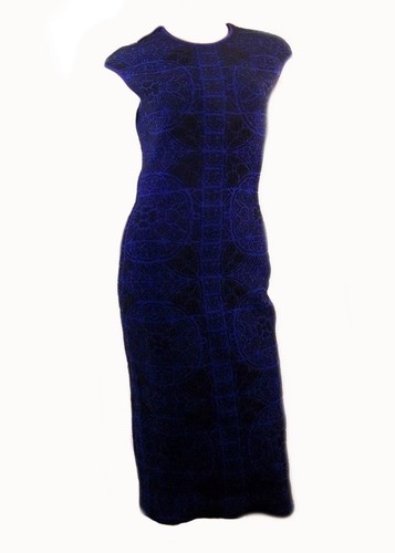 Abito midi Alexander McQueen in maglia testurizzata taglia media