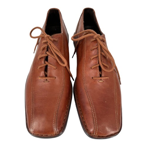 Rockport Mens Bicycle Toe Oxford Lace Up Shoes 9 M Cognac Brown Leather APM1136G