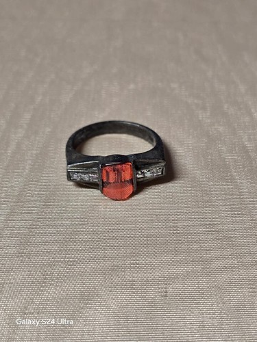 925 Silver Ring With Orange Quartz