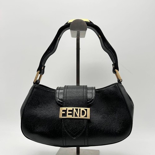 FENDI Leather Logo Hardware Baguette Bag Archives 5.9*10*3.1 inch