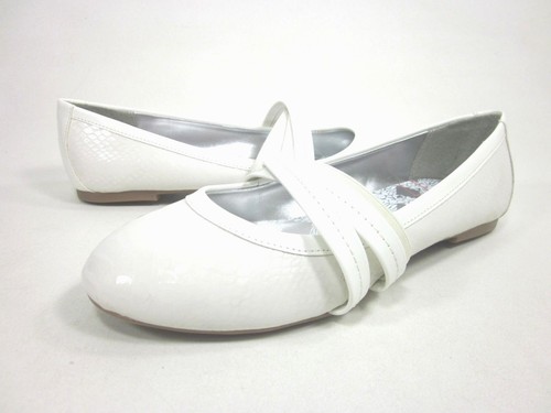 SCARPE BASSE JESSICA SIMPSON BAMBINA MANDI 12 25S BIANCHE US TAGLIA 4 BIG KID MEDIUM NUOVE