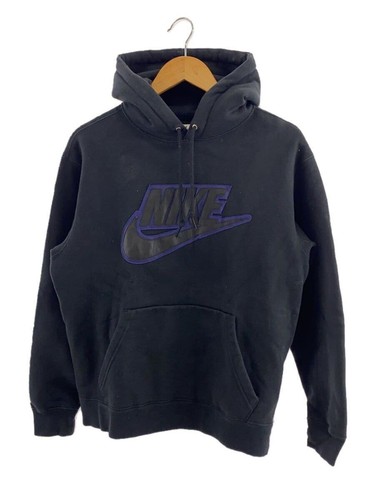 Supreme Hoodie 19AW LEATHER APPLIQUE HOODED S COTTON Black SOLID CK6225 010