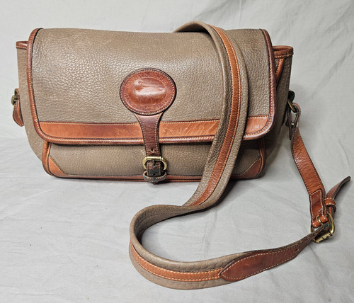 Dooney & Bourke Vintage Surrey Handbag Crossbody Dark Taupe Pebble Leather Purse