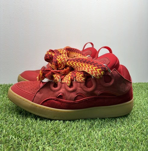 Size 45 EU (12 US)   Lanvin Curb Sneaker ' Red '   GOOD CONDITION!