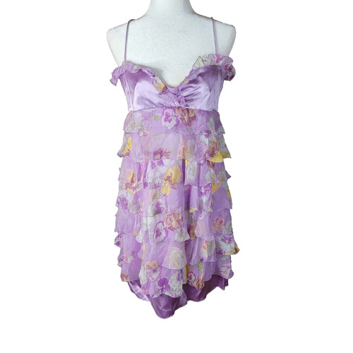 VALENTINO Dress Sz 8 Runway Almost Vintage SS07 Ready to Wear Silk Spring Tier