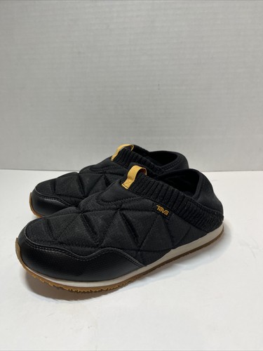 TEVA ReEmber Sz 8 Womens Black Quilted Bootie Slip On Shoes 1125471