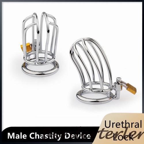 Male Chastity Device Metal Chastity Cage Lock For Men Gay Belt Ring Alternative