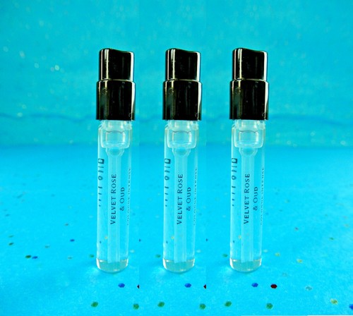 3x Jo Malone London Velvet Rose & Oud Cologne Intense Perfume Sample .05 oz