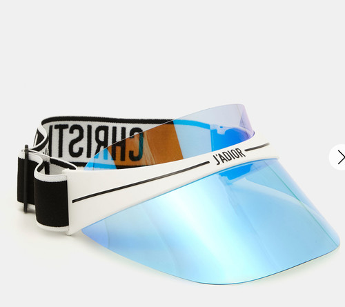 Christian Mirrored DiorClub1 Sun Visor — Blue (with Box & Dustbag)