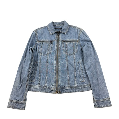 Giacca Moto Uomo John Varvatos Denim Full Zip Taglia S Ottima