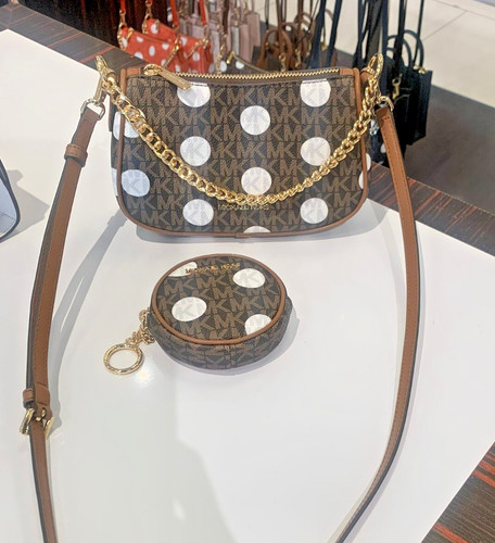 Borsa a mano piccola Michael Kors MK Carmela borsa a tracolla + borsa a cerchio bagaglio