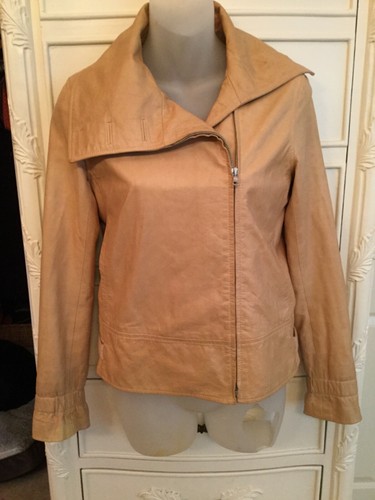 Theory SLADE Giacca Donna 100% Pelle Sexy MOTO Taglia P