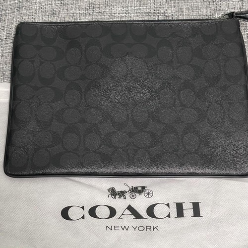 Borsa pochette Coach nera uomo s