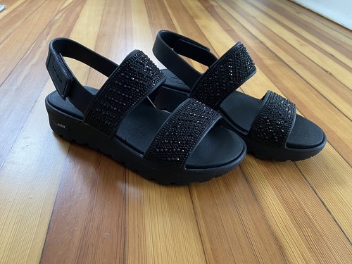 SKECHERS ARCH FIT SKECHERS Foamies Arch Fit Footsteps w  Rhinestones Enchant Sandals Sz 6 NWT