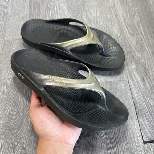 OOFOS Oolala Recovery Sandals Limited Luxe Champagne G Size 7