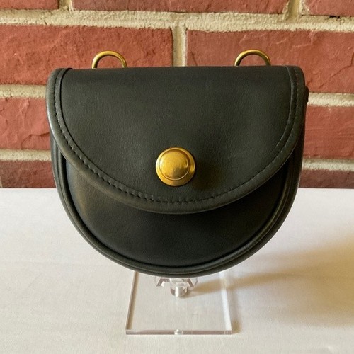 Coach Rare Vintage 80’s Convertible Mini Crossbody Belt Bag Clutch Navy Leather