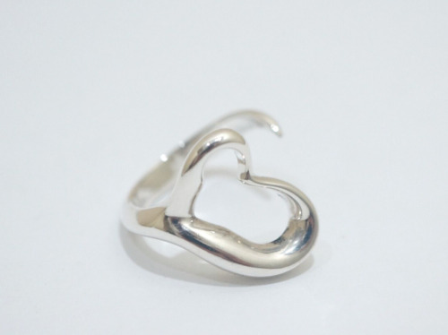 "Anello Cuore Aperto Elsa Peretti Argento Sterling Tiffany & Co. Taglia 6 5"