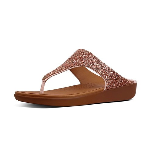 FitFlop Banda Roxy Sandals   Brown Rose G Size 10