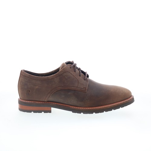 Rockport Cedric Mens Brown Wide Leather Oxfords & Lace Ups Plain Toe Shoes 8.5