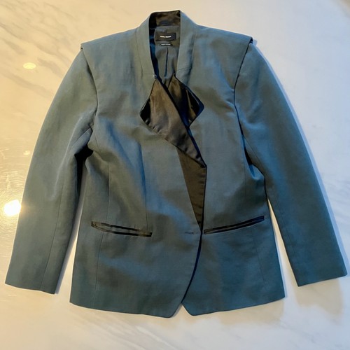 Giacca di lino Isabel Marant con revers in raso nero 44 10 12