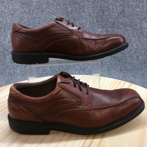 Rockport Shoes Mens 9 M Bike Toe Gradient Oxford A13012 Brown Leather Lace Up