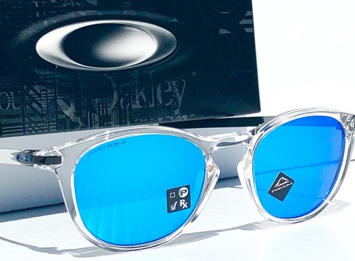 NEW* Oakley Pitchman R CLEAR Crystal PRIZM Sapphire Blue Lens Sunglass 9439 04