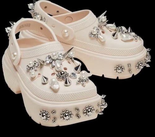 S Out Limited Edition SIMONE ROCHA X CROCS STOMP CLOGS in Dew 38 39 M 6 W 8