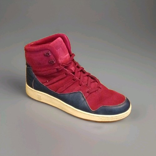 Men's K Swiss Mid Top Sneakers Size 13 Style 03650 644 M Faux Suede Leather Red