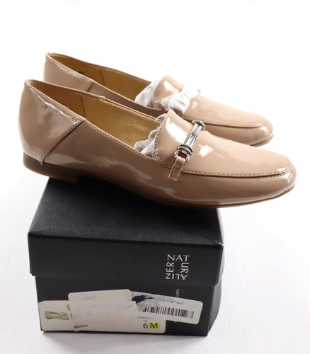 NAKED WOLFE Naturalizer Women's 6M Kari Nude Metal Bit Slip On Loafers Shoes
