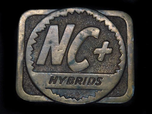 TA05154 VINTAGE 1970s **NC+ HYBRIDS** (SEED & FARMING RELATED) BELT BUCKLE