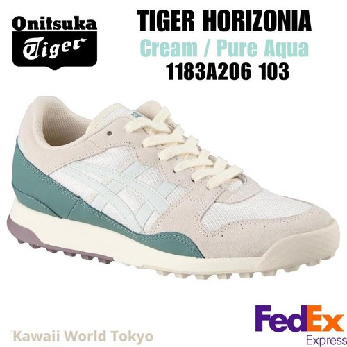 Onitsuka Tiger TIGER HORIZONIA Cream   Aqua 1183A206 103 New!! UNISEX Japan F S