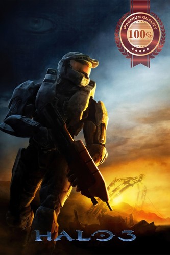 HALO 1 2 3 MASTER CHIEF EYES ORIGINAL VIDEO GAME ART PRINT PREMIUM POSTER