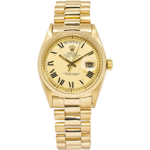 Rolex Day Date 1803 18K YG President Champagne Buckley Dial Auto Unisex 36mm