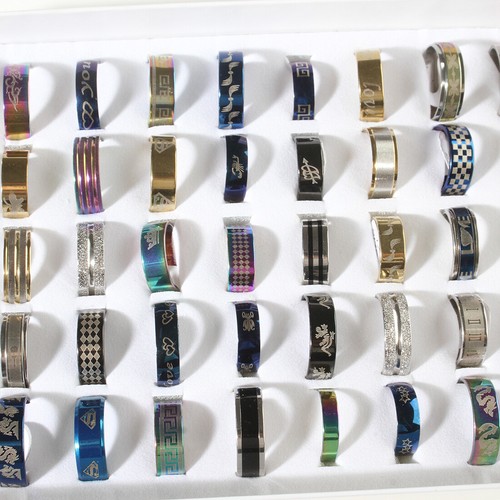 Wholesale Mixed Finger Band Rings Lot 50X Fashion Jewelry for Men and Women