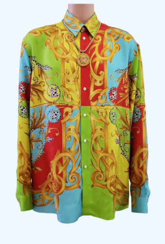 Camicia Versace stampata 100% seta IT 58   US 48 nuova