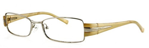 PRADA VPR66H 3BQ 1O1 52mm Silver Beige Metallic Eyeglasses Frames Only Italy