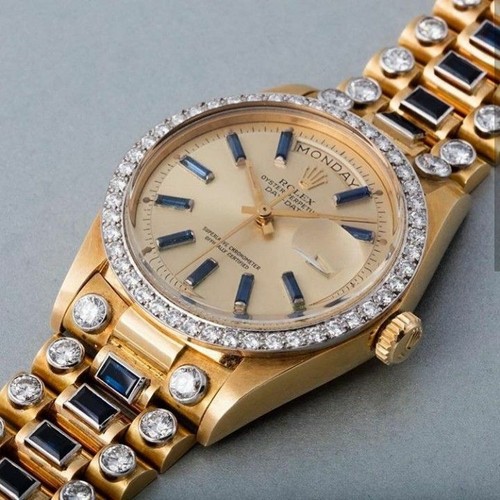 Rolex President "Octopussy" Custom Sapphire and Diamond Bezel  Band and Face