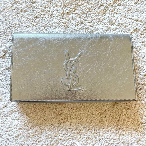 SAINT LAURENT (YSL) Borsa pochette pochette YSL Yves Saint Laurent logo argento 361120