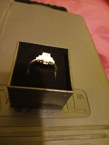 Size 8 Small Sterling Ring Made With White Color Zirconia From Swarovski (602)
