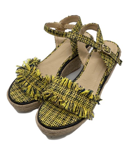 SCARPA GRACE CONTINENTAL  (Grace Continental) Sandali con zeppa in tweed  giallo  taglia: 38