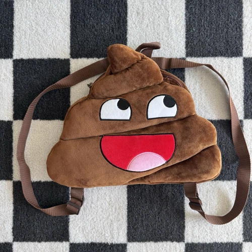 BOYY Happy Emoji Poop Backpack Boys Girls Smiley Fangirl Shoulders Bag Schoolbag