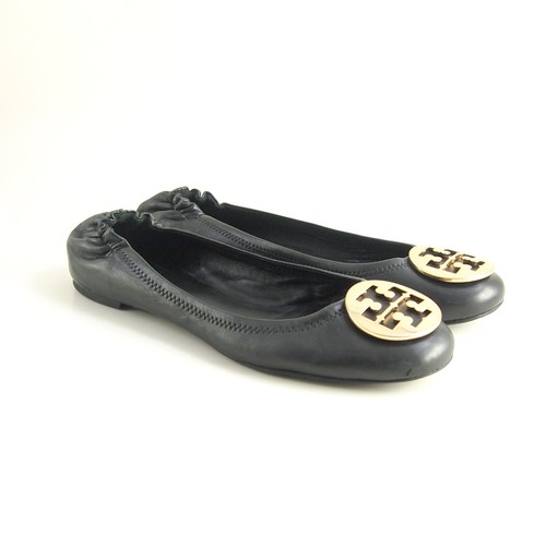 Tory Burch Minnie Ballet Flats In Pelle Nera Donna Taglia EU 41 US 11 M
