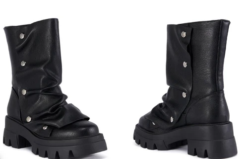 AZALEA WANG Bharti Black Snap Bootie Size 9 New In Box