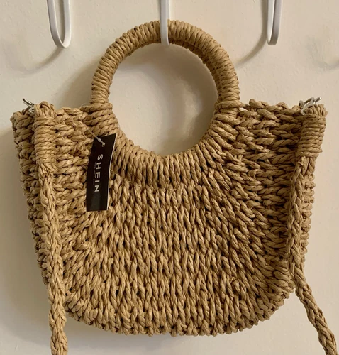 Borsa estiva a tracolla in paglia intrecciata shein   Nuova con etichetta