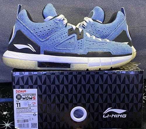 Way of Wade 5 Wash Blue DENIM Li Ning Men Basketball Sneakers Shoes WoW Size 11