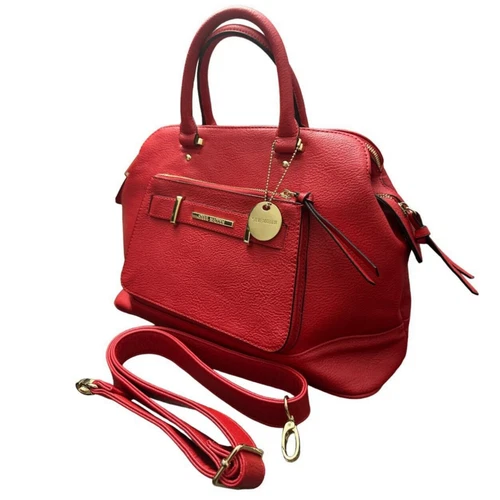 Steve Madden Red Vegan Leather Handbag Shoulder Bag Crossbody Purse